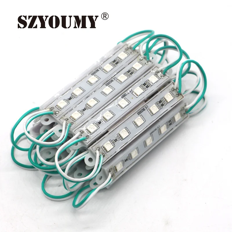 

SZYOUMY 1000pcs 5 LED Module 5050 SMD Blue / green / red / white / wartm white Waterproof 5 leds Light Lamp 24 HOURS Lead time