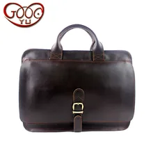 Для мужчин бизнес-первый слой кожаный портфель сечение Ретро Crazy Horse кожаная сумка площадь поперечного сечения кожа должна