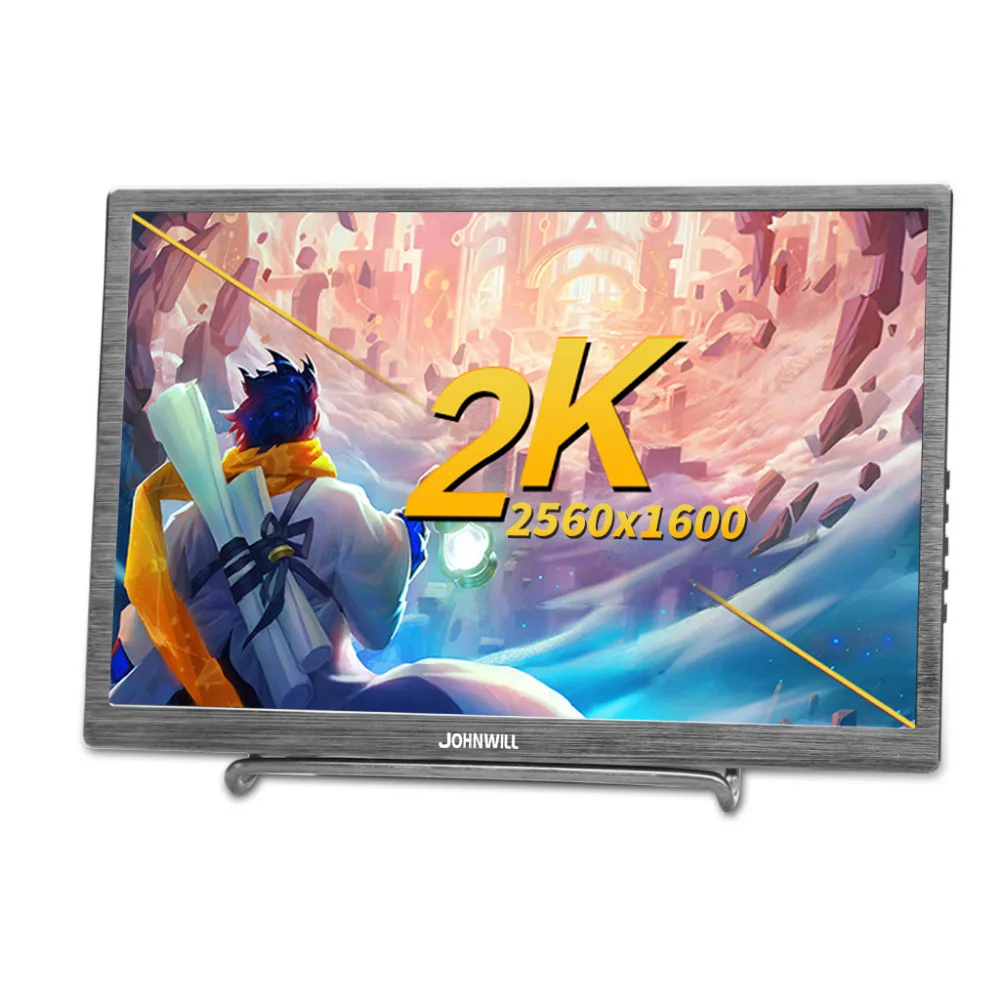 10.1 inch HD Portable Display 2560*1600 LCD Screen 2 Type-C 2 USB C HDMI Port for PS3 PS4 Switch PC