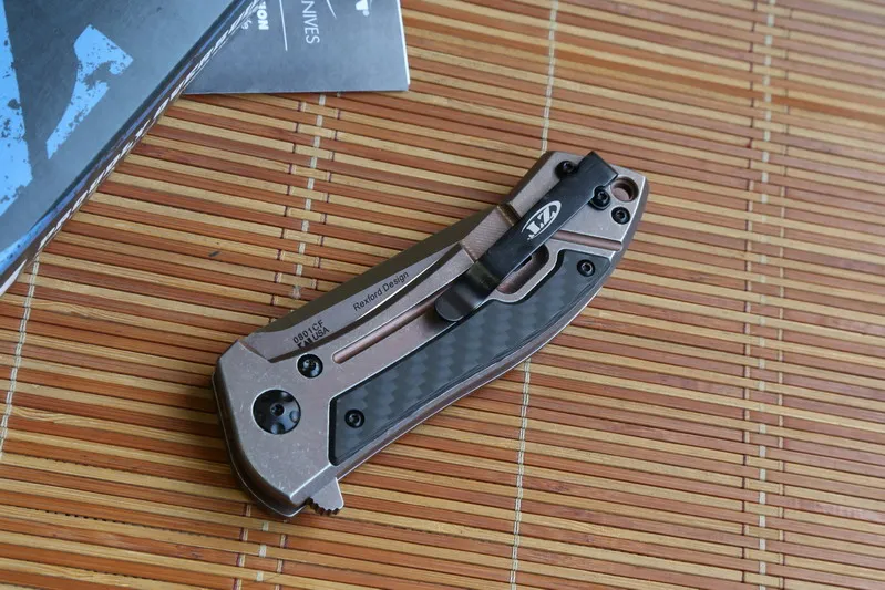 JUFULE OEM ZT0801CF шарикоподшипник складной нож D2 сталь+ углеродное волокно Кемпинг Охота выживания кухонные ножи Открытый EDC инструмент