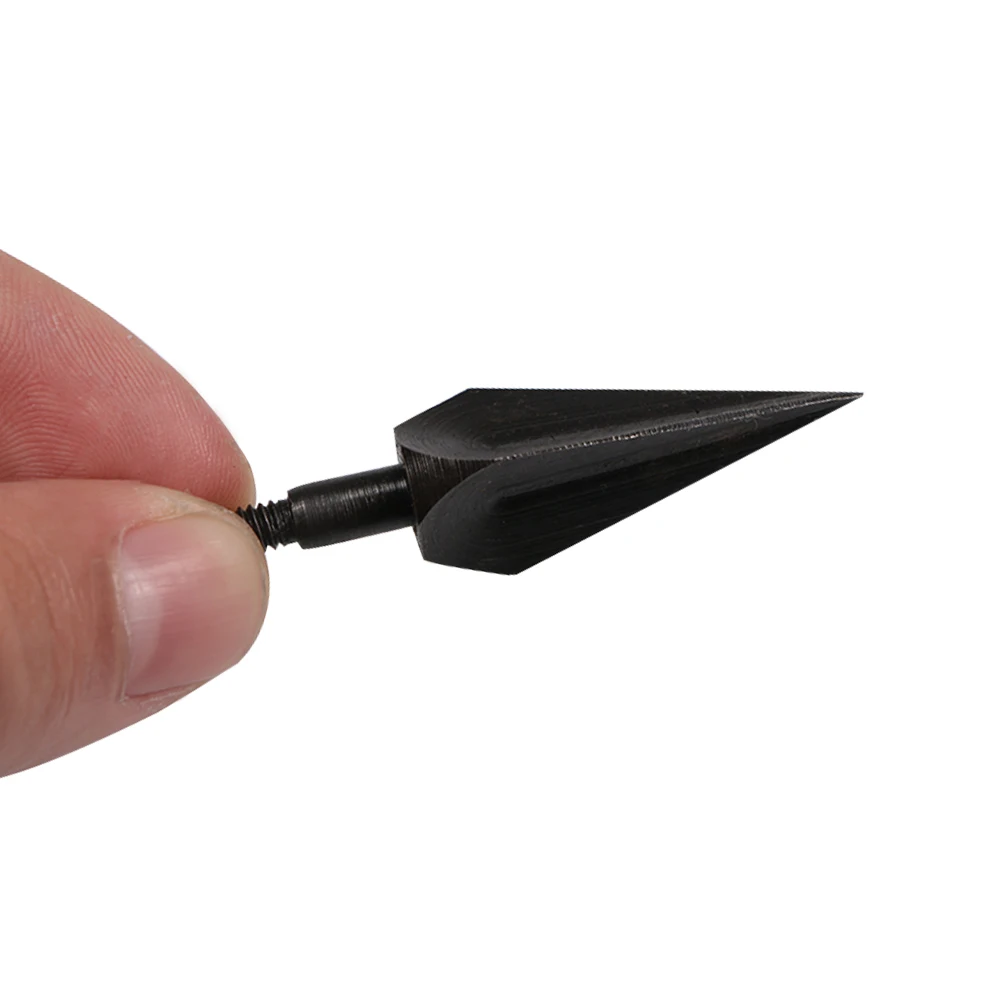 

6pcs 3-Blades Thread Arrowhead Broadhead Archery Hunting Shooting Arrow Head Tips Points Steel Metal Traditional