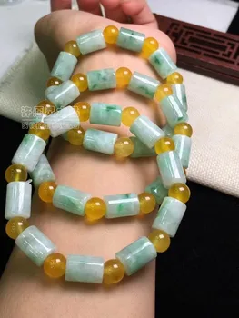 

Grade A Ice Jadeite Bracelet Lady Bangle A stone Green Jade Chain Jade Bracelet Bracelet