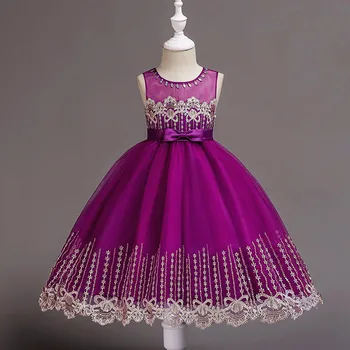 

Lace And Tulle Flower Girl Dresses Drop Shape Crystal Sweet Floral Decoration Communion Dresses Long First Communion Dresses