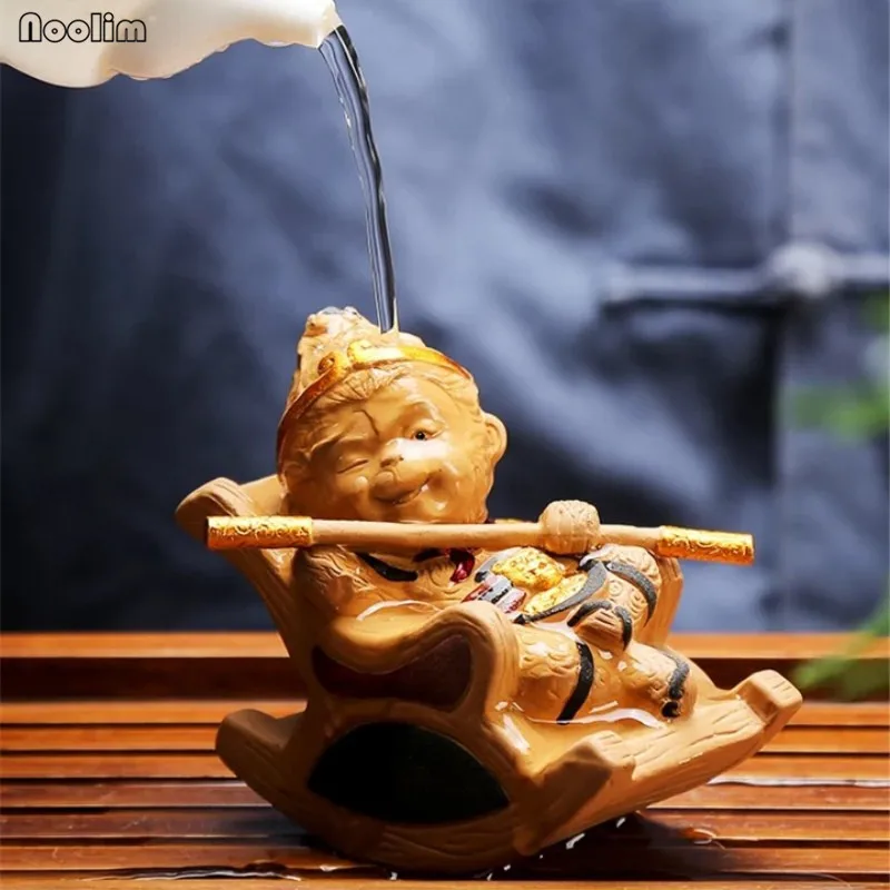 NOOLIM обезьянка Король Чай украшения для домашних животных фиолетовая глина креативные поделки кунг-фу чай игровой аксессуары для Пуэр Улун