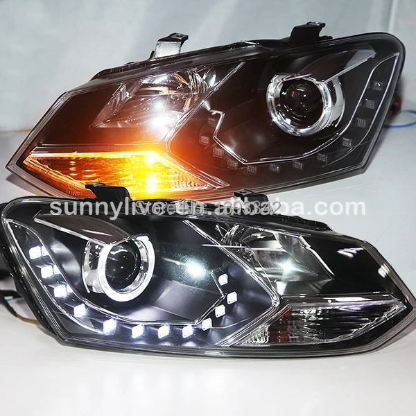 

For VOLKSWAGEN Polo Mk5 for Vento for Cross polo LED Angel Eyes Head Lamp 2010-2014 year LD