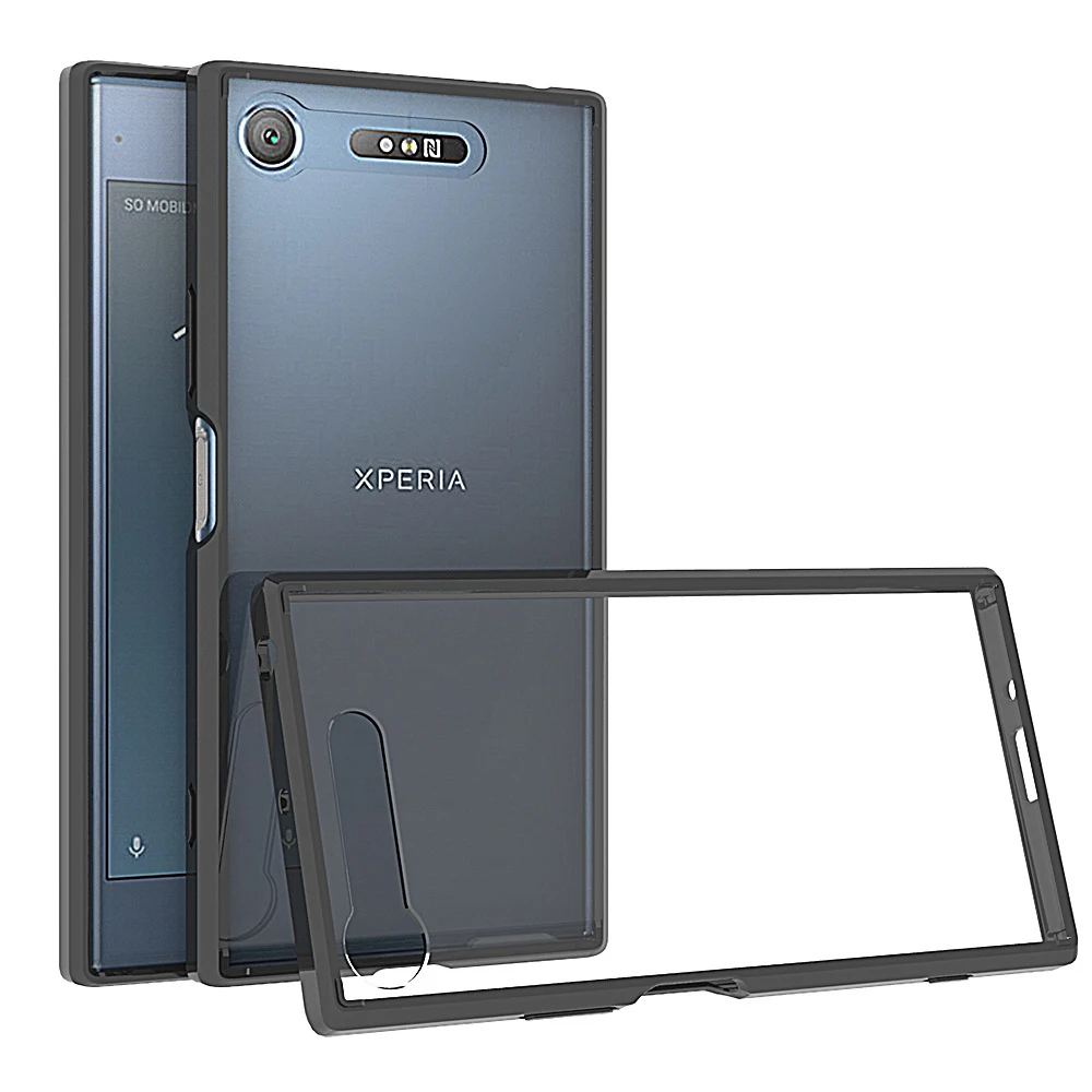 

For Sony Xperia XZ1 Case 5.2inch Crystal Hybrid Bumper Clear Hard Acrylic Back Cover For Sony Xperia XZ1 G8341 F8342 Phone Cases