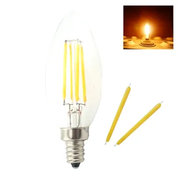 

10X Filament Led Candle Lamp 4W 6W E14 220V Led Bulb Light High Bright Led Lamp Filament Bubble Bulb for Home Decoration