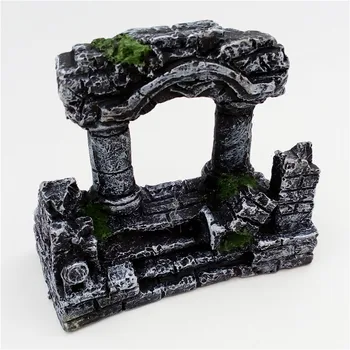 

Aquarium Decoration Resin Rome Square Stone Pillars Aquarium Landscaping Fish Tank Ornament Decoration Landscape Decorative 1pcs