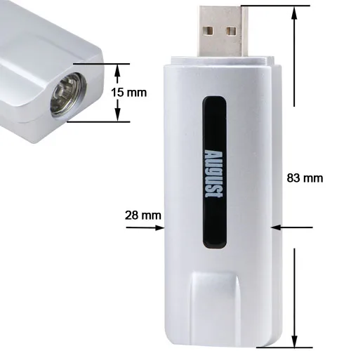  August DVB-T210 USB Freeview HD TV Tuner Watch Digital Television in Full HD on Laptop and Desktop 