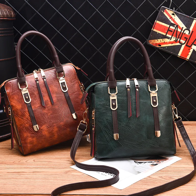 جديد العلامة التجارية المرأة PU حقائب يد جلدية السيدات حقيبة كبيرة مفتوحة من أعلى الإناث خمر حقائب كتف Femininas كيس جديد الأزياء Crossbody أكياس