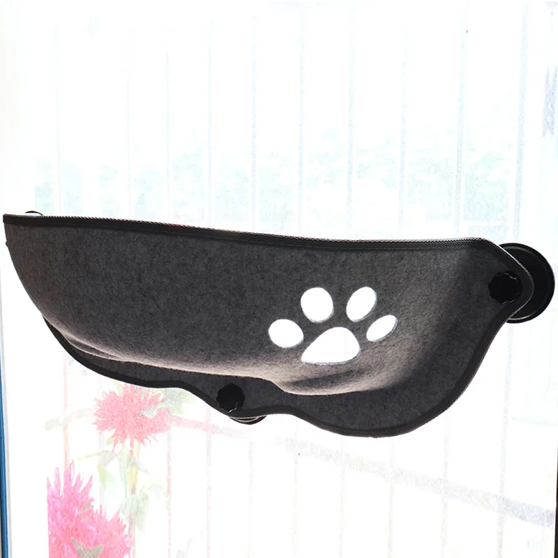 Horbonpy балконе Кот оконный гамак для домашних животных Съемный Кошка окна надувной матрас для путешествий на автомобиле, с рисунками кошек, окна кровать 15 кг, 20 кг по самой низкой цене - Цвет: Gray crescent