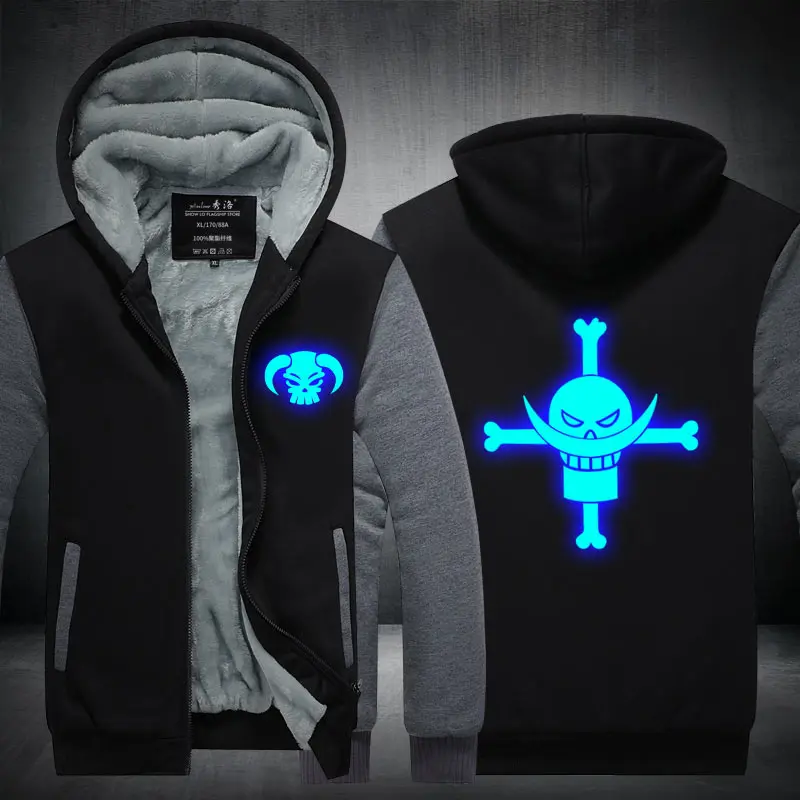 Fans Wear One Piece Edward Newgate Winter Hoodie Monkey D. Luffy At Night Zip Up Hoodies Hooded Cosplay Sweatshirts Fans Wear One Piece Edward Newgate Winter Hoodie Monkey D. Luffy At Night Zip Up Hoodies Hooded Cosplay Sweatshirts