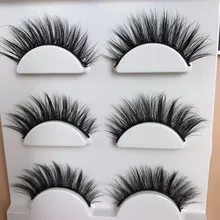 3 пар/лот ручной работы реального норки накладные ресницы 3D норки ресницы толстый Поддельные искусственного ресницы Макияж Красота 3D-15