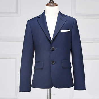 

Figwit Wedding Boy Dress Jacket for Boy Blazers and Suit Christmas Party Solid Blue Kids Piano Formal Coat Formal Kids Top Suit