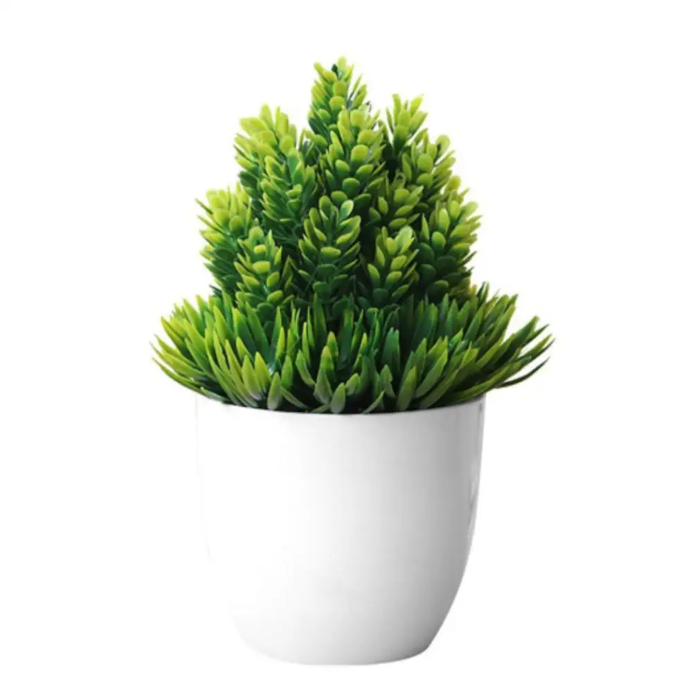 Искусственное Горшечное растение настольный декор для офиса отеля - Цвет: green