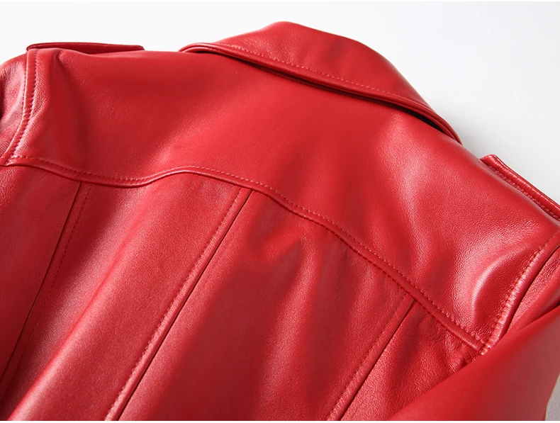 AYUNSUE куртка из натуральной кожи женская мотоциклетная куртка из натуральной овчины женская короткая Осенняя натуральная кожа женские куртки CJX1809A