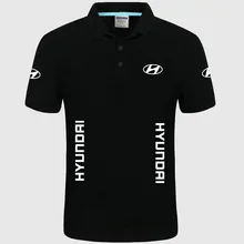 Летняя Высококачественная брендовая рубашка поло с логотипом hyundai, рубашка с коротким рукавом, модная повседневная Однотонная рубашка поло, рубашки унисекс