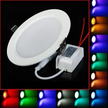 5PCS/LOT 5W RGB LED Panel Round Shape High Power Epistar Light With Remote Control For Home Decoration/Birthday Party/Stage