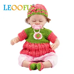 LEOOFU 18 дюймов подарок на Новый год игровой дом игрушки Реалистичного reborn baby doll оптовая продажа из мягкой натуральной touch bebe куклы reborn Мода