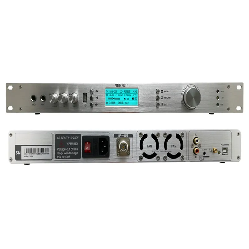 Профессиональный T50M 0 50W Регулируемая мощность fm вещания радио передатчик 87 108