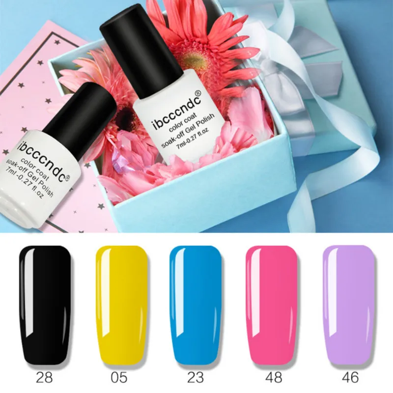IBCCCNDC-5-Colors-Nail-Gel-Polish-Soak-Off-Professional-UV-Gel-Lak-7ML-Semi-Permanent-Nail