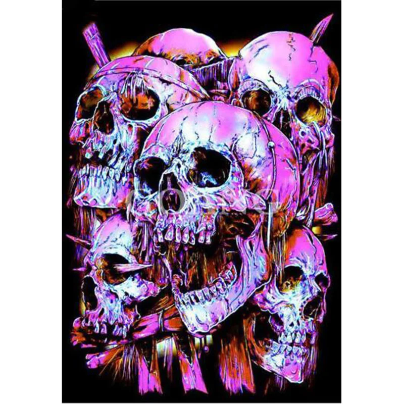 New Arrive 5D DIY Diamond Painting Skull Full Square Diamond Embroidery
