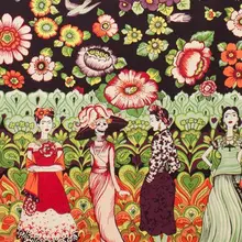 Новое поступление, винтажная Женская хлопковая ткань с принтом "сделай сам" 100*130 см/шт