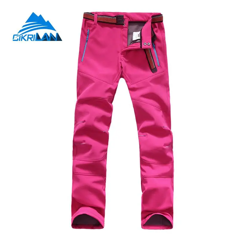 Caliente invierno Softshell al aire libre Trekking senderismo Pantalones Mujer Deporte Camping escalada Pantalones Mujer transpirable Windstopper Pantalones Caliente invierno Softshell al aire libre Trekking senderismo Pantalones Mujer Deporte Camping escalada Pantalones Mujer transpirable Windstopper Pantalones