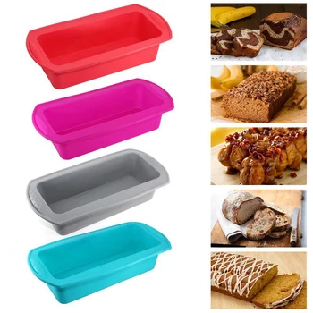 

New Silicone Mold Baking Tools Rectangular Silicone Cake Toast Candy Mold DIY Kitchen Supplies Cake molds Baking Tool