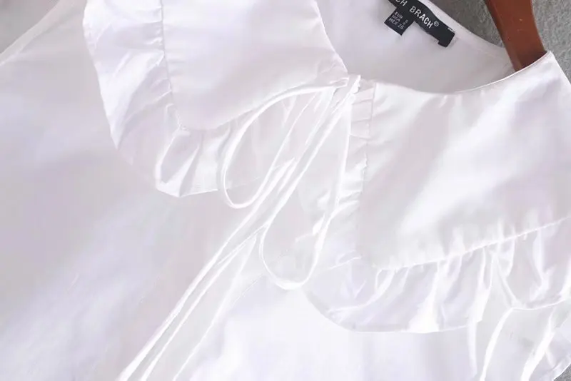 Осенний женский жакет с отложным воротником в консервативном стиле, белые блузки, шикарные повседневные рубашки без рукавов с бантом, топы LS3923