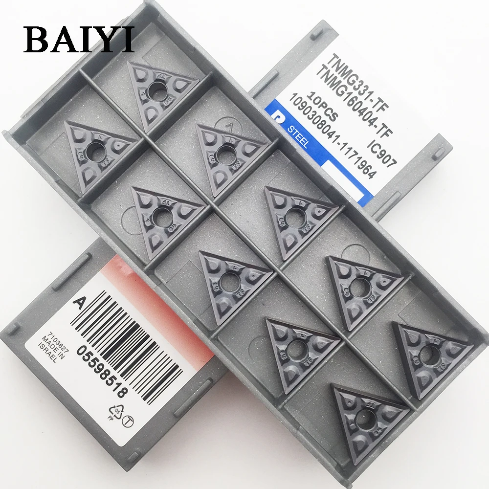 

10PCS TNMG160404 TF IC907 TNMG 331 External Turning Tools Carbide insert TNMG 160404 Lathe cutter Tool turning insert