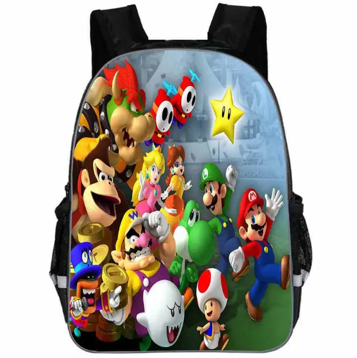 Новые школьные сумки с принтом Супер Марио, модные детские рюкзаки Mochila, повседневные сумки на плечо с изображением Марио, повседневные Рюкзаки для мальчиков - Цвет: photo color