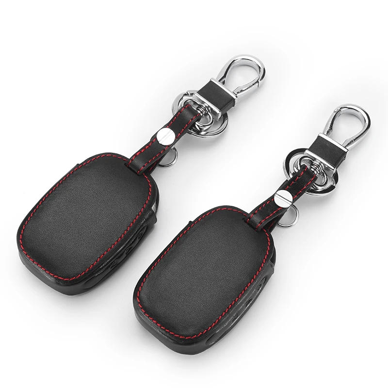 Кожаные чехлы для ключей B92 для StarLine B92 B62 B64 B95, ЖК-сигнализация, пульт дистанционного управления, брелок для ключей, чехол для автомобиля, стильный брелок с кольцом для ключей