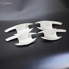 chrome for Mitsubishi l200 accessories ABS plate door handle insert bowl for mitsubishi l200 triton 2006-2014 car styling SUNZ