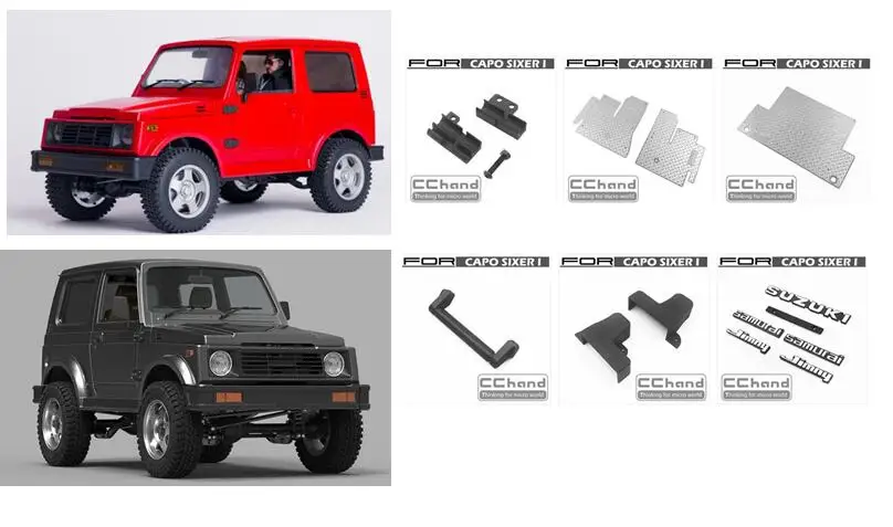 

Buckle/Anti-skid Plate/Handle/metal sign/shock for Capo samurai SIXER CD15828 Jimny Samurai 1/6 Soldier Carrier rock CRAWLER car