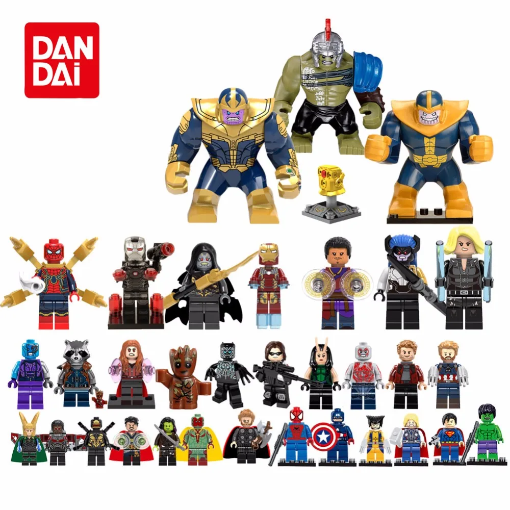 

Super Heroes Legoing Figures Avengers: Infinity WAR Thanos Infinity Thor Captain America Hulk Building Blocks Toys DIY Gift