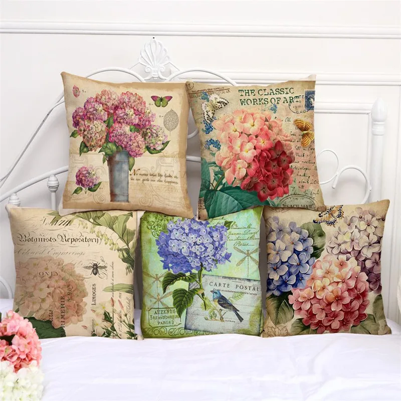 

Maiyubo Modern Floral Printed Cushion Cover Colorful Cartoon Flower Decorative Sofa Pillow Case Fashion Home Decor 45*45cm PC118