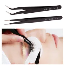 Новая распродажа 2 шт. антистатические изогнутые прямая законцовка щипцы точность пайки Пинцет Набор электронных ESD пинцет Инструмент, прямые поставки