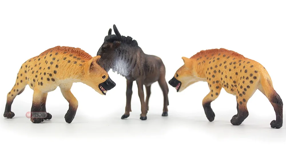 Wiben Hyena Wildebeest моделирование животных модели игрушки Фигурки Высокое качество Коллекция Подарки для мальчиков