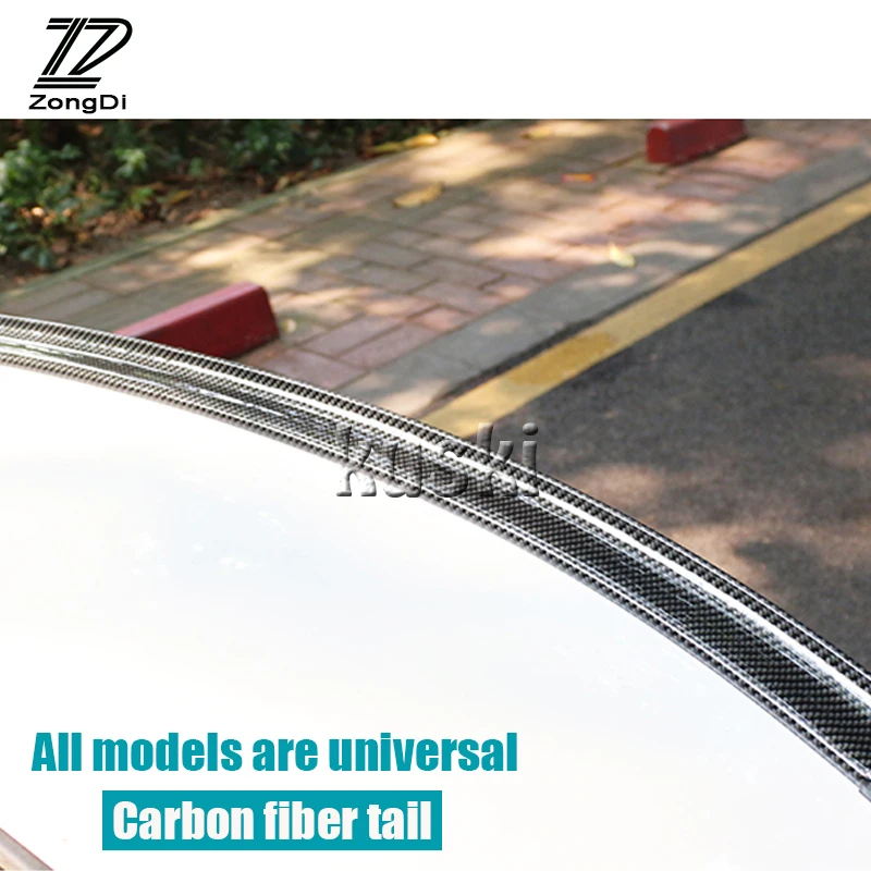 

ZD Car Carbon Fiber Rear Spoiler Wing Stickers for VW polo passat b5 b6 Mazda 3 6 cx-5 Toyota corolla Ford focus 2 accessories