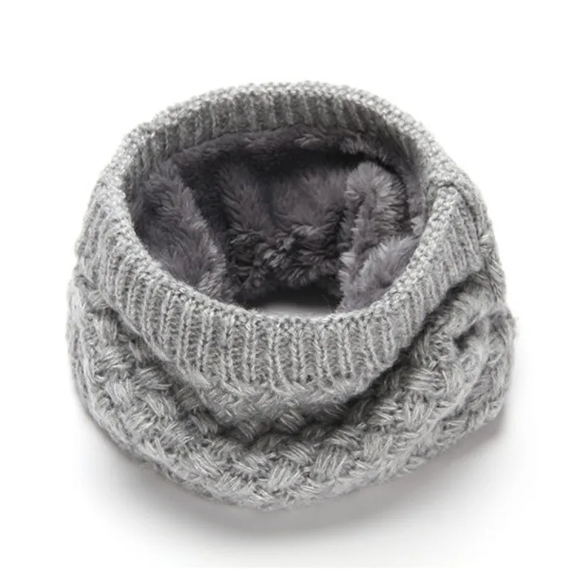 Женский теплый кашемировый шарф труба детские вязаные шали с хомутом зимние