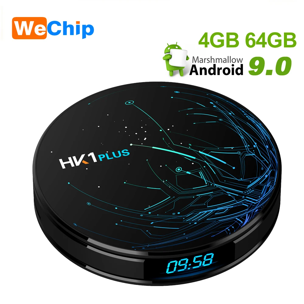 

HK1 Plus Smart Android 9.0 TV Box LPDDR3 4GB 64GB Amlogic S905X2 Dual Wifi BT4.0 H.265 4K HK1Plus X2 4GB 32GB Set Top Box