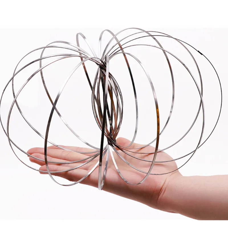 Новое волшебное кольцо Toroflux Torofluxus Flowtoy Amazing Flow Ring Toys Kinetic Spring Toy забавная уличная