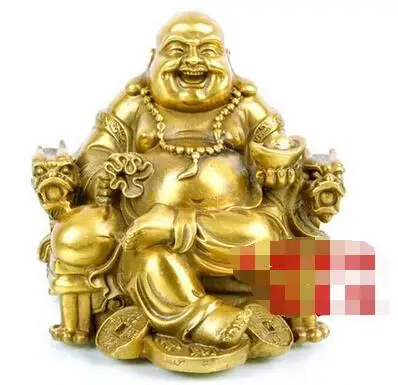 

SCY506&&&& Maitreya copper Buddha gold ornaments of attracting money enrichment Lucky House