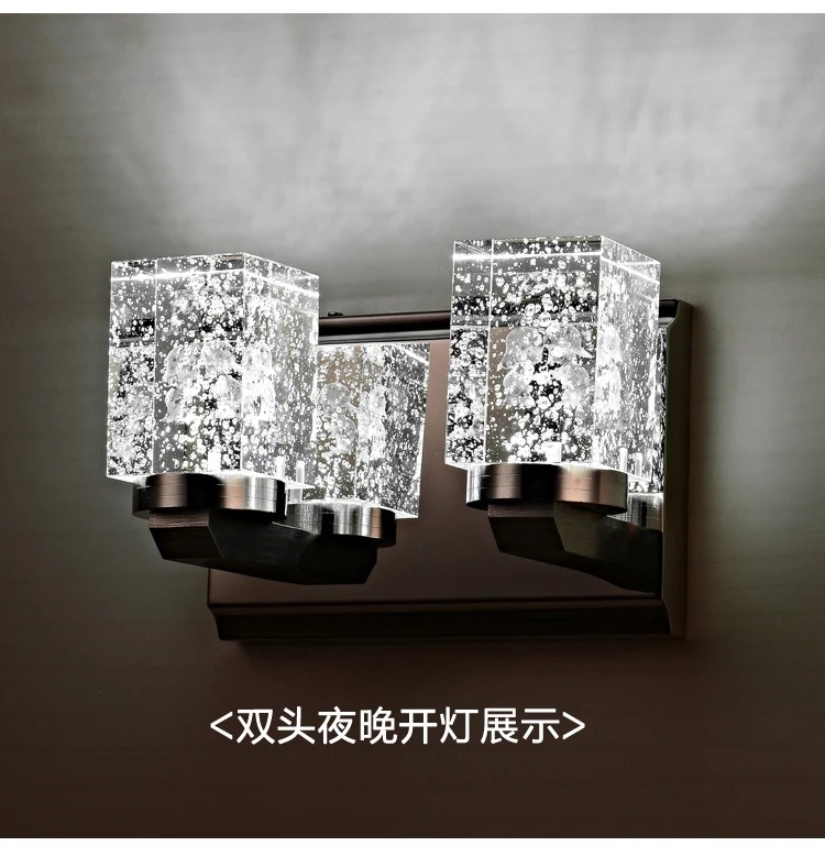 

Modern crystal lamp high-end stainless steel LED crystal wall lamp The sitting room the bedroom aisle wall lamp roses FG653