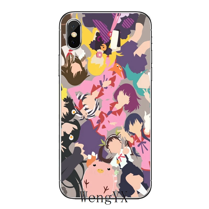Аниме monogatari серии тонкий тпу мягкие аксессуары чехол для телефона Apple iPhone X XR XS Max 8
