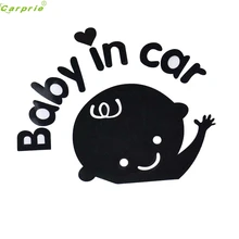 Auto Baby In Car Waving Baby Design car Body Sticker Waterproof vehicle car styling car-covers personality auto accessories Au26