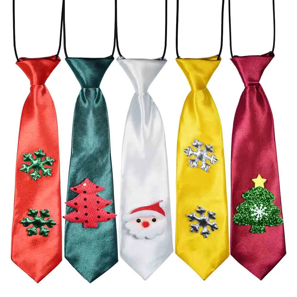 20pcs Christmas Pet Dog Large Neck Ties Dog Bow Ties Santa Xmas Tree