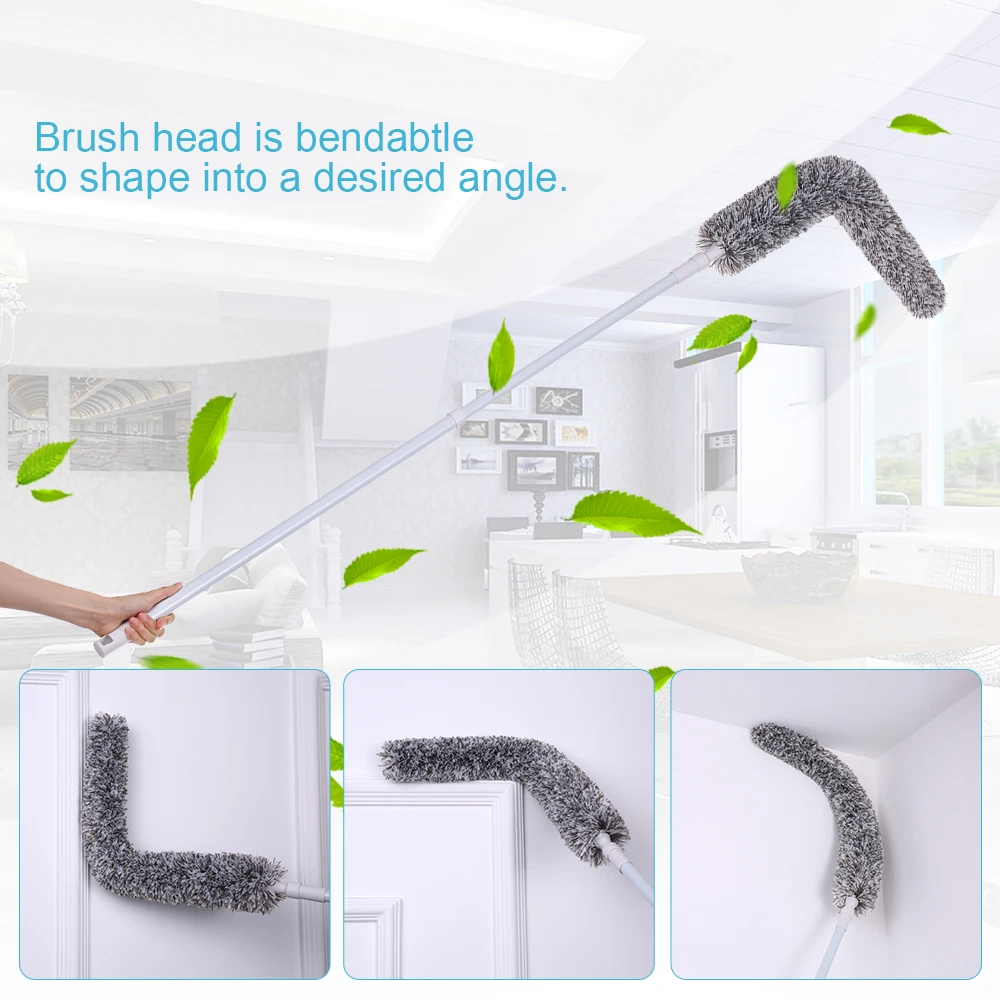 1pc Retractable Soft Microfiber Duster Brush Dust Cleaner Long handled