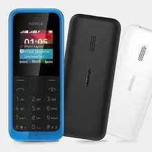 Разблокированный мобильный телефон Nokia 105 с одной sim-картой, черный синий отремонтированный мобильный телефон